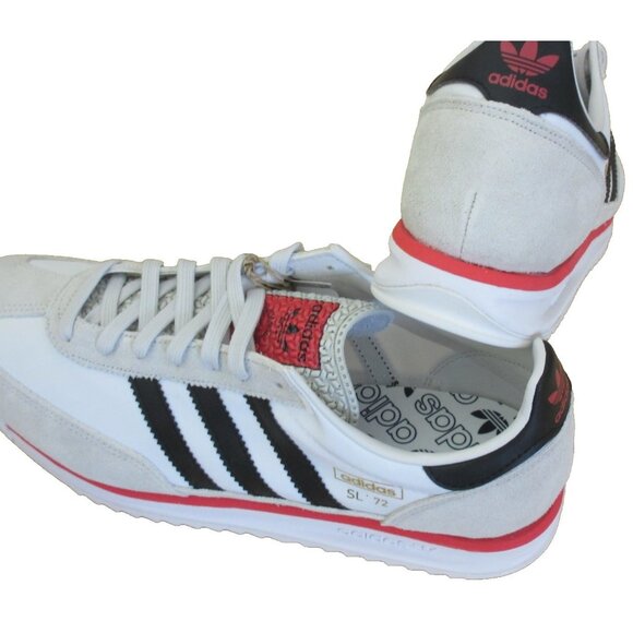 Adidas Men's SL 72 RS Sneakers Cloud White Core Black Grey Sizes NIB JS0746 - Picture 6 of 7